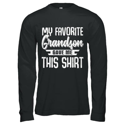 My Favorite Grandson Gave Me This-T-Shirt & Hoodie-Long Sleeve T-Shirt-Black