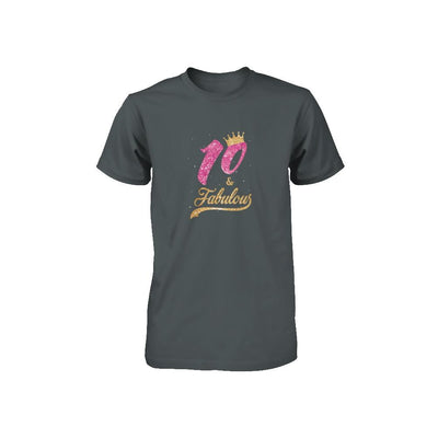 10Th And Fabulous Ten Birthday Youth-Youth Shirt-Toddler T-Shirt-Charcoal