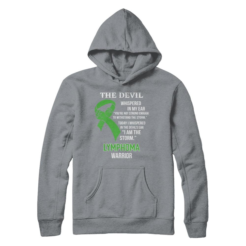 I Am The Storm Support Lymphoma Awareness Warrior Gift-T-Shirt & Hoodie-Pullover Hoodie-Light Steel