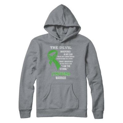 I Am The Storm Support Lymphoma Awareness Warrior Gift-T-Shirt & Hoodie-Pullover Hoodie-Light Steel