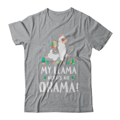 Funny Lama Cactus Llama Need's No Drama-T-Shirt & Hoodie-Classic T-Shirt-Sport Grey