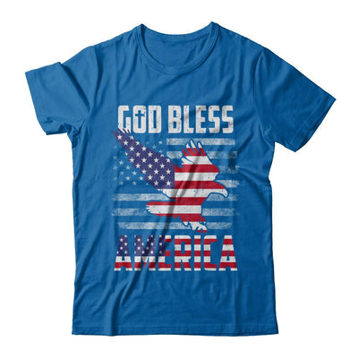 Patriotic God Bless America Flag Eagle 4Th Of July-T-Shirt & Hoodie-Classic T-Shirt-Royal