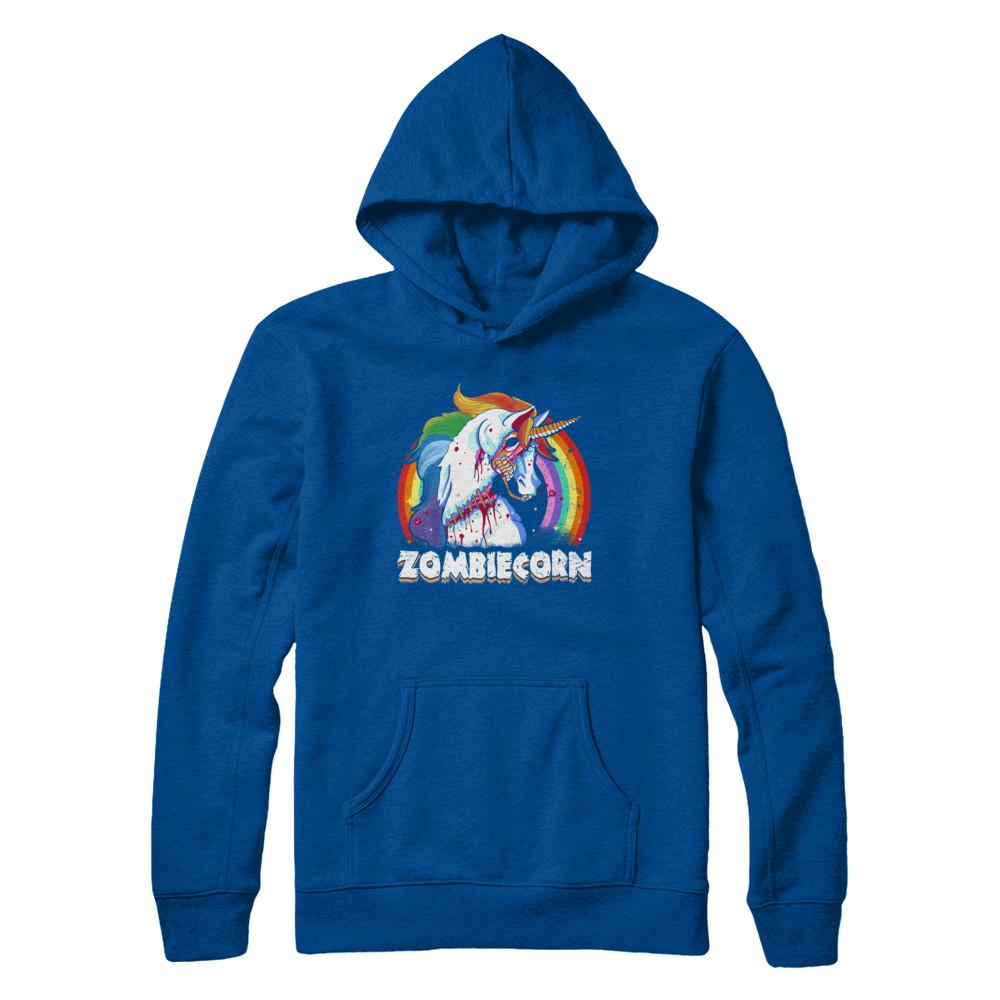 Zombiecorn Zombie Unicorn Halloween For Women-T-Shirt & Hoodie-Pullover Hoodie-Deep Royal