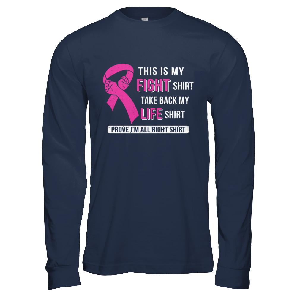 This Is My Fight Breast Cancer Awareness-T-Shirt & Hoodie-Long Sleeve T-Shirt-Navy