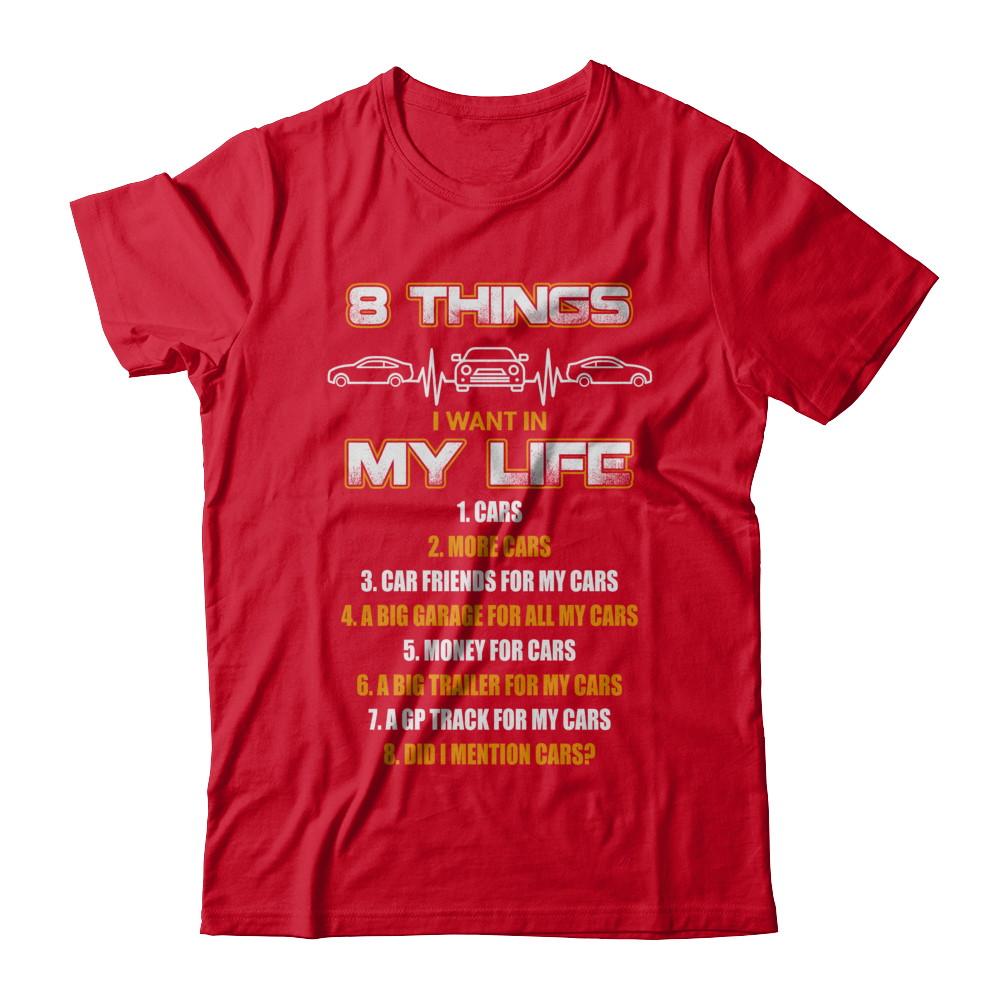 08 Things I Want In My Life Car Drift-T-Shirt & Hoodie-Premium T-Shirt-Red