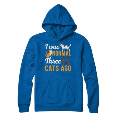 I Was Normal 3 Cats Ago-T-Shirt & Hoodie-Pullover Hoodie-Royal
