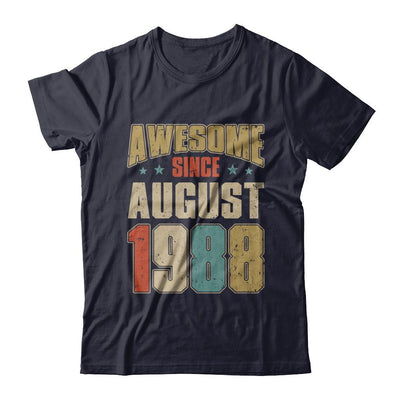Vintage Retro Awesome Since August 1988 33th Birthday-T-Shirt & Hoodie-Premium T-Shirt-Midnight Navy