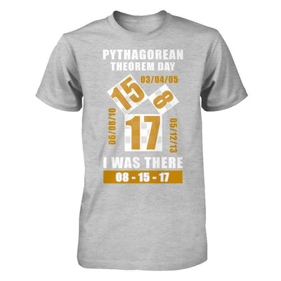Pythagorean Theorem Day I Was There 8-15-17-T-Shirt & Hoodie-Premium T-Shirt-Heather Gray