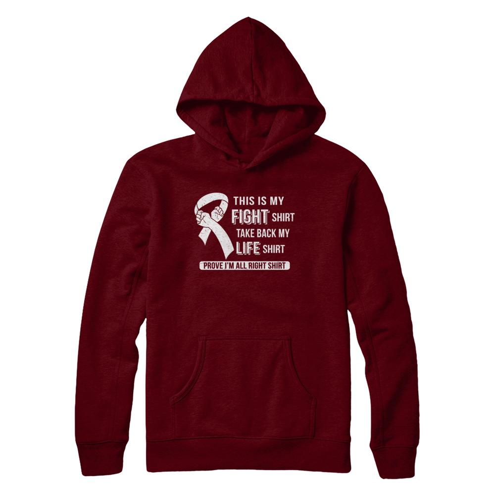 This Is My Fight Lung Cancer Awareness-T-Shirt & Hoodie-Pullover Hoodie-Maroon