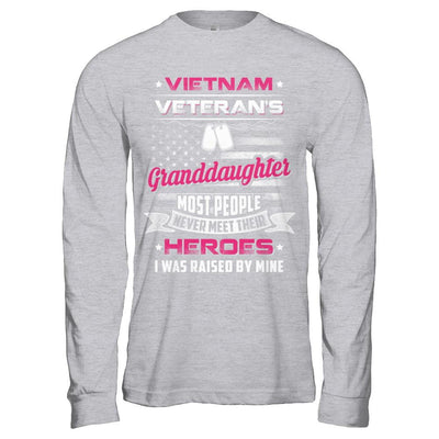 Vietnam Veteran's Granddaughter I Was Raised By Mine-T-Shirt & Hoodie-Long Sleeve T-Shirt-Sport Grey
