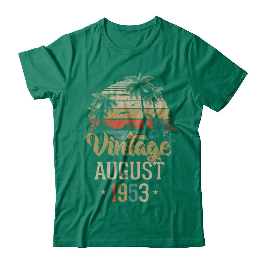 Retro Classic Vintage August 1953 68th Birthday Gift-T-Shirt & Hoodie-Classic T-Shirt-Kelly Green