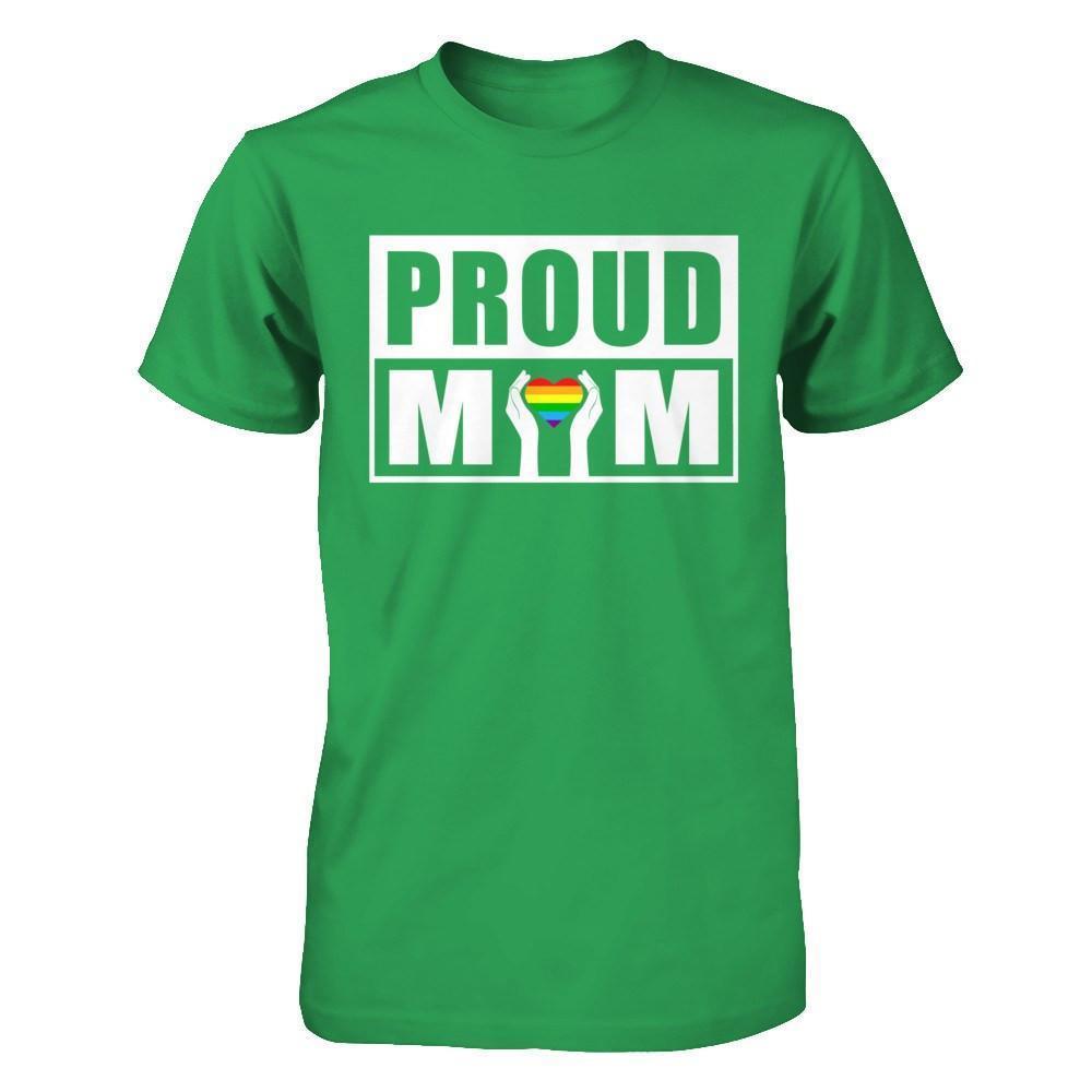Proud Mom Lgbt Gay Lesbian Pride-T-Shirt & Hoodie-Premium T-Shirt-Kelly Green