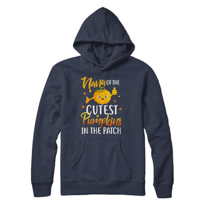 Halloween Nana Of Cutest Pumpkins In The Patch-T-Shirt & Hoodie-Pullover Hoodie-Navy