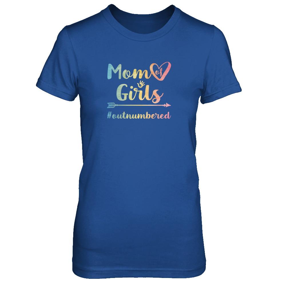 Mom Of Girls Outnumbered-T-Shirt & Tank Top-Women's T-Shirt-Royal