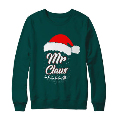 Mr. Claus Santa Matching Family Christmas Gift-T-Shirt & Sweatshirt-Crewneck Sweatshirt-Deep Forest