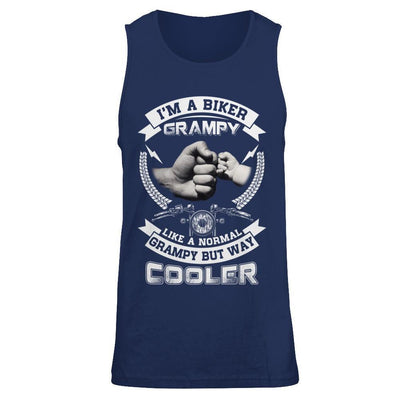 I'm A Biker Grampy Like A Normal Grampy But Way Cooler-T-Shirt & Hoodie-Unisex Tank-Navy