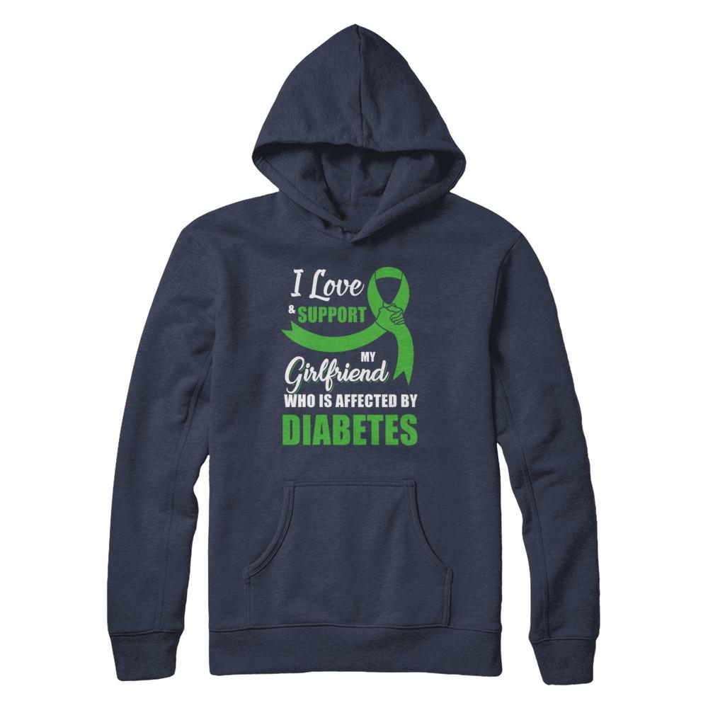 Lymphoma Awareness Support Green Girlfriend Boyfriend-T-Shirt & Hoodie-Pullover Hoodie-Navy