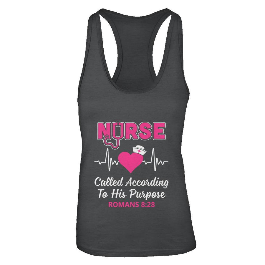 Nursing Nurse Called According To His Purpose-T-Shirt & Tank Top-Women's Ideal Racerback Tank-Black