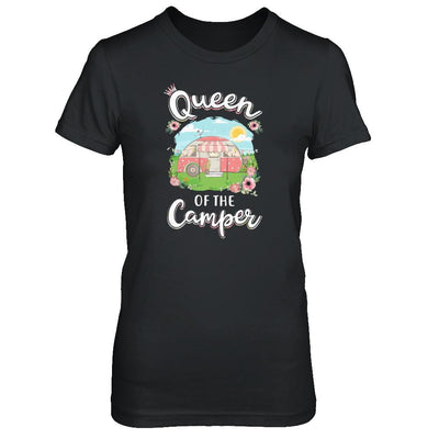 Queen Of The Camper Camping For Women Gift-T-Shirt & Tank Top-Women's T-Shirt-Black