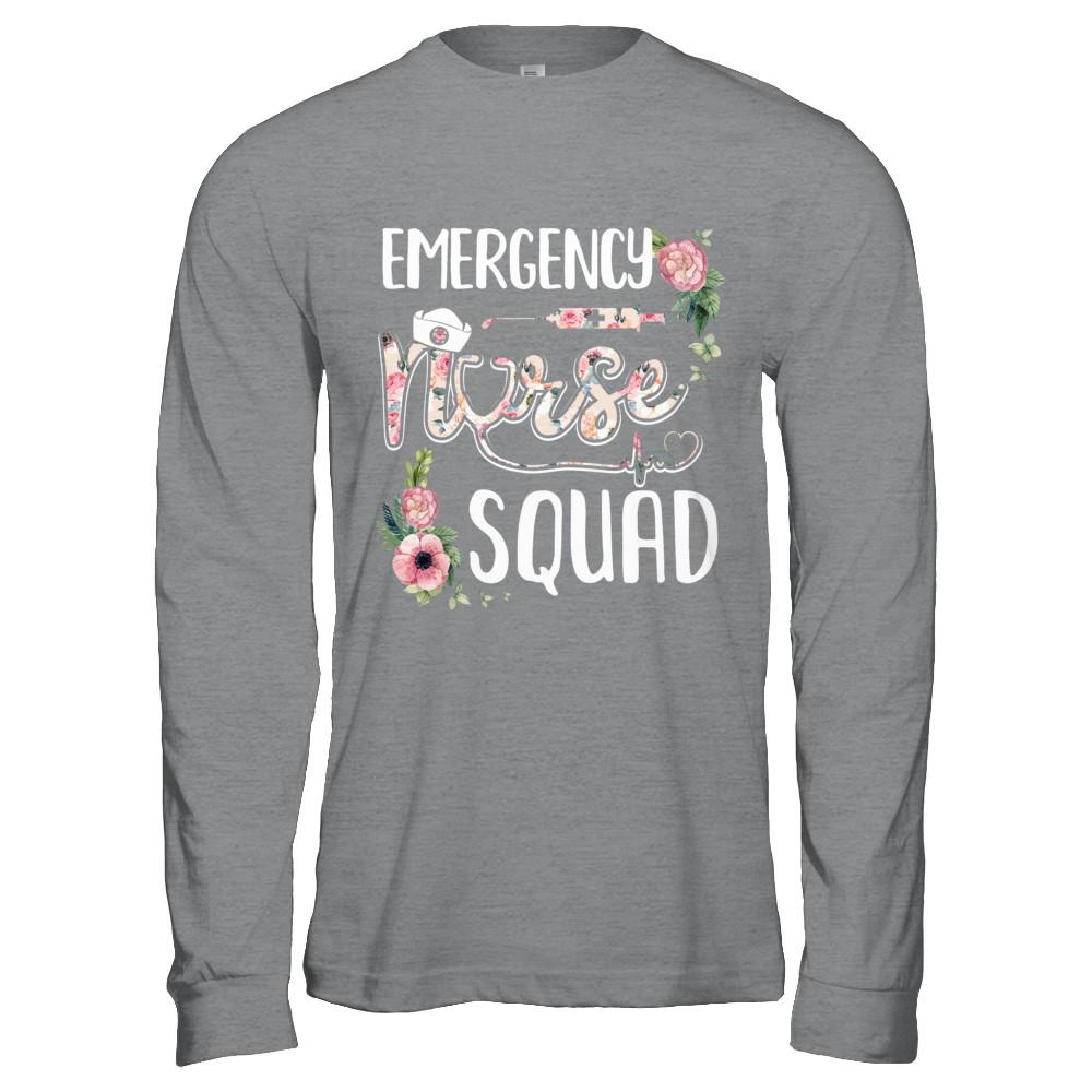 Nursing Emergency Nurse Squad-T-Shirt & Hoodie-Long Sleeve T-Shirt-Sport Grey
