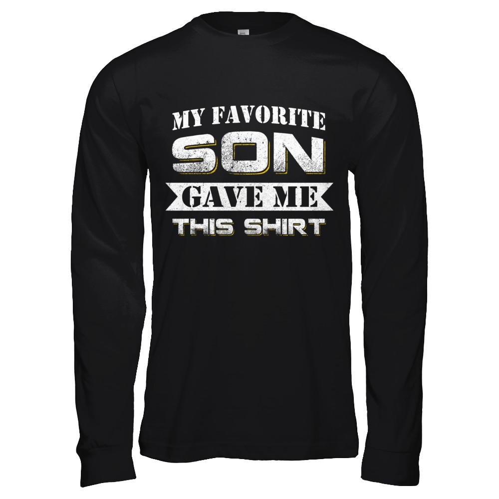 My Favorite Son Gave Me This-T-Shirt & Hoodie-Long Sleeve T-Shirt-Black