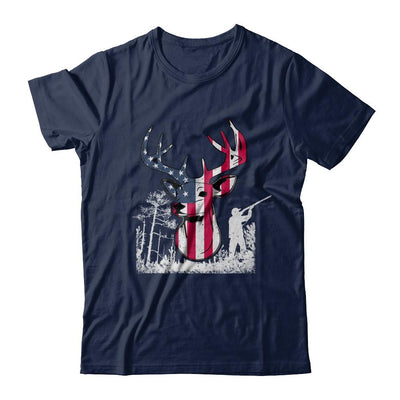 American Flag Hunting Dear Vintage 4Th July Gifts-T-Shirt & Hoodie-Classic T-Shirt-Navy