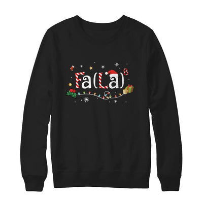 Cute Math Fa La Funny Christmas-T-Shirt & Sweatshirt-Crewneck Sweatshirt-Black