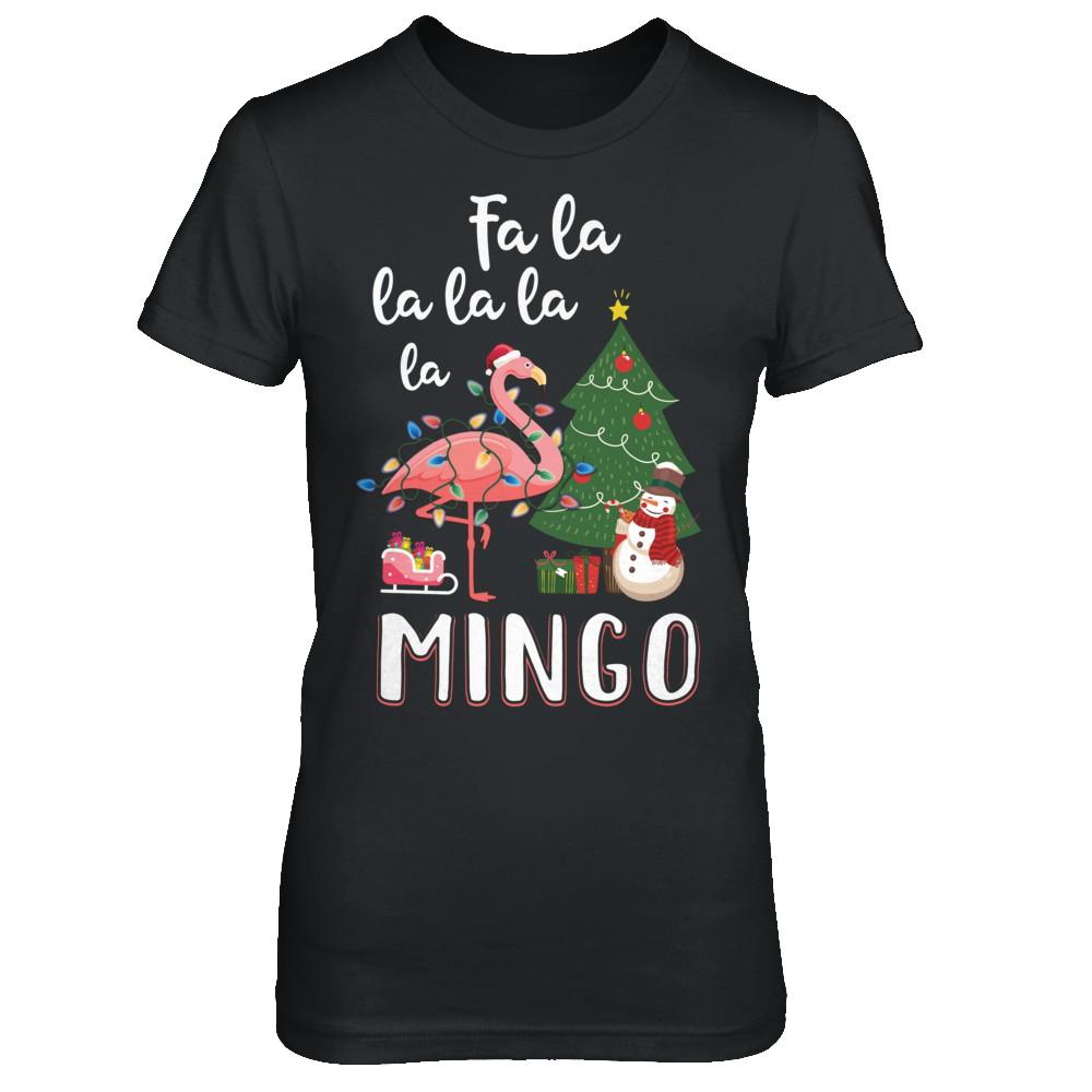 Cute Pink Flamingo Santa Hat Merry Christmas