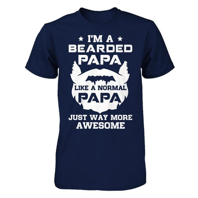 I'm A Bearded Papa Like A Normal Papa-T-Shirt & Hoodie-Classic T-Shirt-Navy