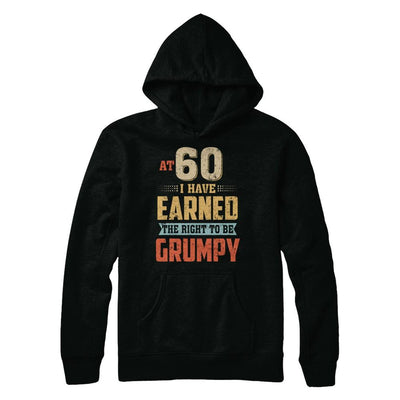 Vintage The Right To Be Grumpy 60th 1961 Birthday Gift-T-Shirt & Hoodie-Pullover Hoodie-Black