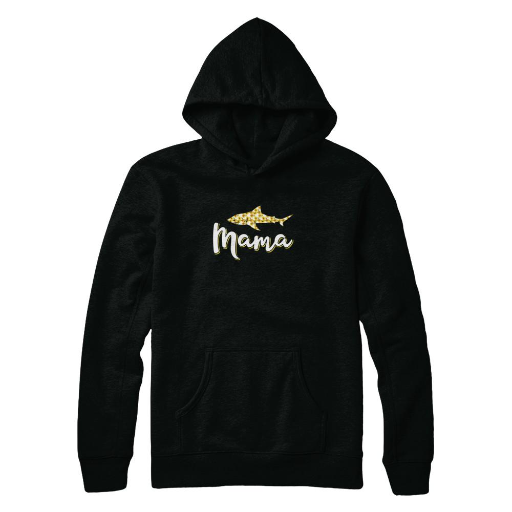 Sunflower Mama Shark Flowers Mothers Day Gift-T-Shirt & Tank Top-Pullover Hoodie-Black