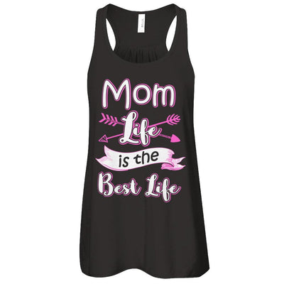 Mom Life Is The Best Life-T-Shirt & Tank Top-Women's Flowy Racerback Tank-Black
