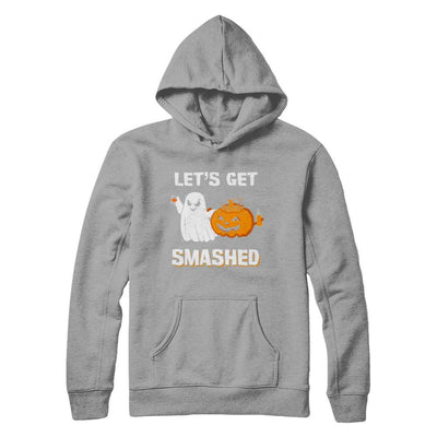 Let's Get Smashed Drinking Pumpkin Halloween-T-Shirt & Hoodie-Pullover Hoodie-Light Steel
