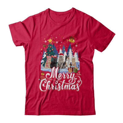 Merry Christmas Cat Women Girls Christmas Gift-T-Shirt & Sweatshirt-Classic T-Shirt-Red