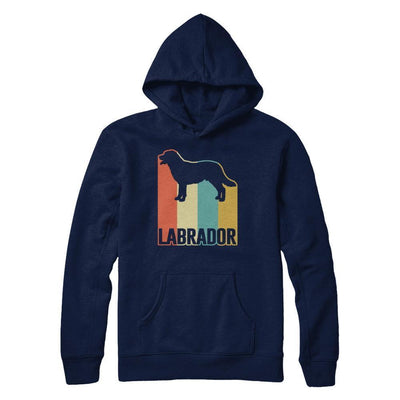 Classic Vintage Retro Style Labrador Dog-T-Shirt & Hoodie-Pullover Hoodie-Navy