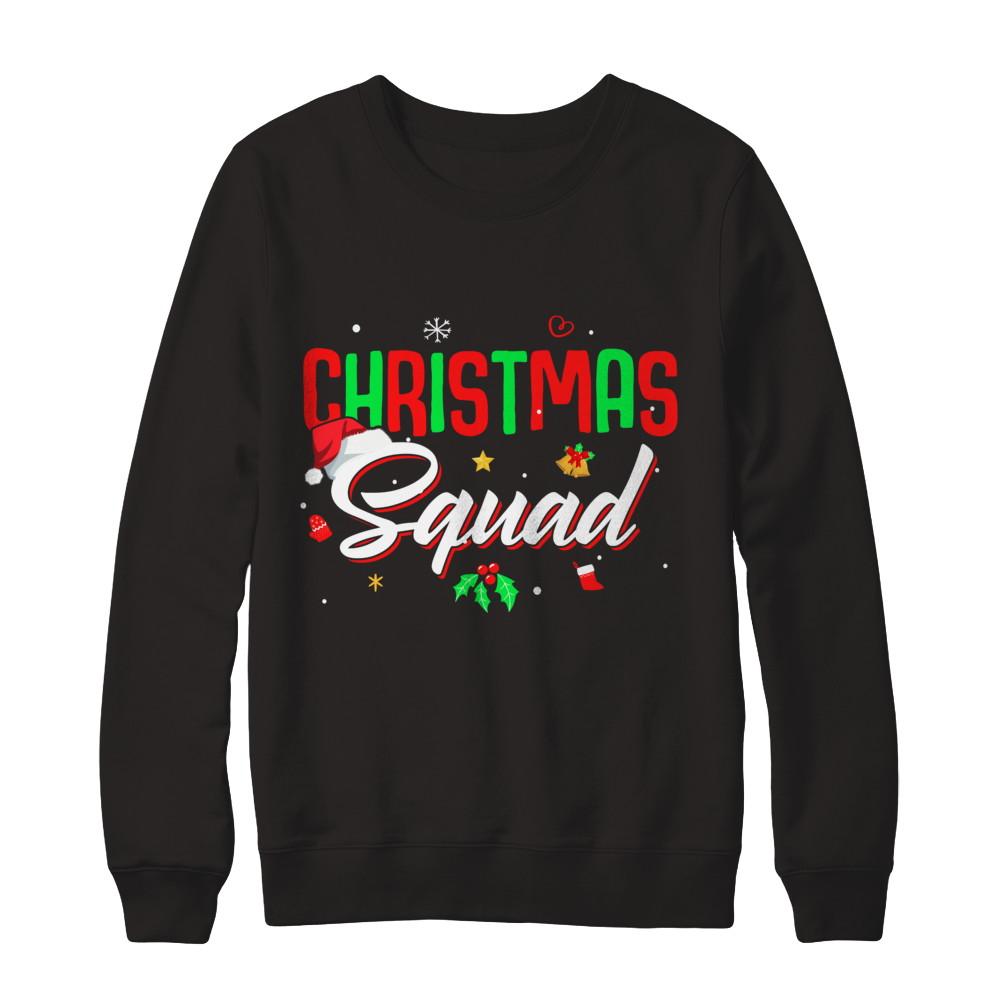 Matching Family Christmas Squad-T-Shirt & Sweatshirt-Crewneck Sweatshirt-Black