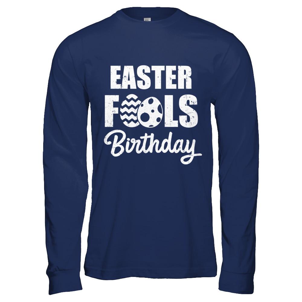 Easter April Fools Day Birthday 2018-T-Shirt & Hoodie-Long Sleeve T-Shirt-Navy