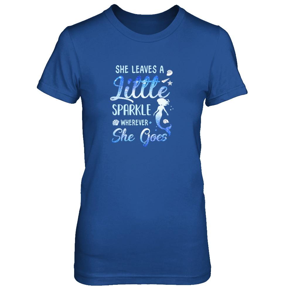She Leaves A Little Sparkle Wherever She Goes Mermaid-T-Shirt & Tank Top-Women's T-Shirt-Royal
