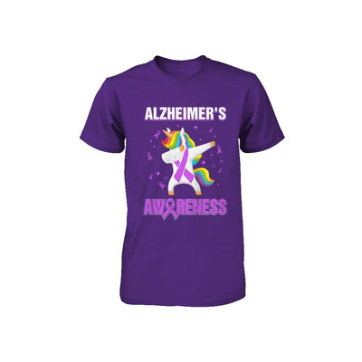 Inspirational Alzheimer's Awareness Unicorn Support Youth-Youth Shirt-