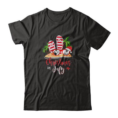 Flip Flop Sunglasses Christmas In July Summer Vacation Beach-T-Shirt & Tank Top-Classic T-Shirt-Black