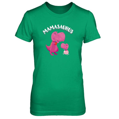 Mama Mamasaurus Rex Cute Dinosaur Mothers Day-T-Shirt & Tank Top-Women's T-Shirt-Irish Green
