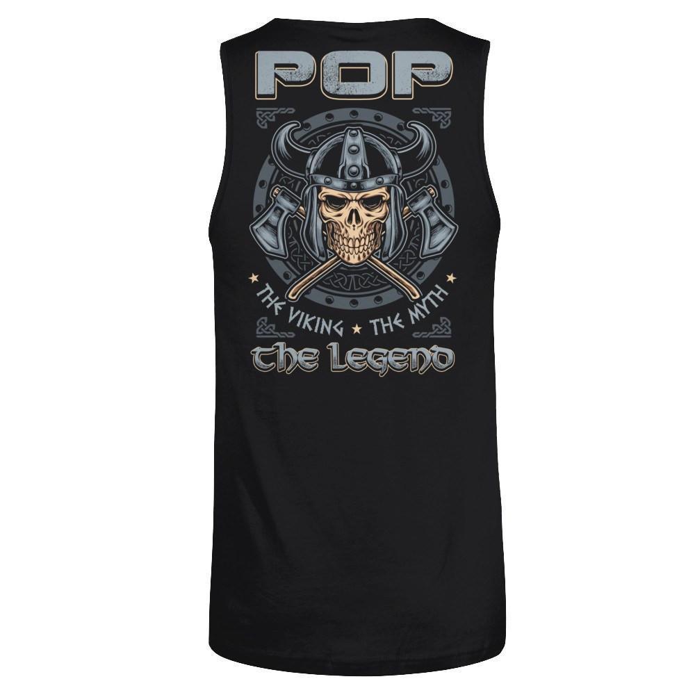 Pop The Viking The Myth The Legend-T-Shirt & Hoodie-Unisex Tank-Black
