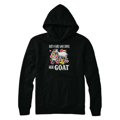 Just A Girl Who Loves Her Goat-T-Shirt & Tank Top-Pullover Hoodie-Black