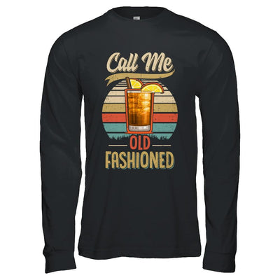 Sunset Vintage Lemon Juice Call Me Old Fashioned-T-Shirt & Hoodie-Long Sleeve T-Shirt-Black