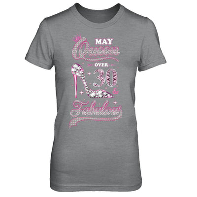 May Queen 30 And Fabulous 1991 30th Years Old Birthday-T-Shirt & Hoodie-Women's T-Shirt-Sport Grey