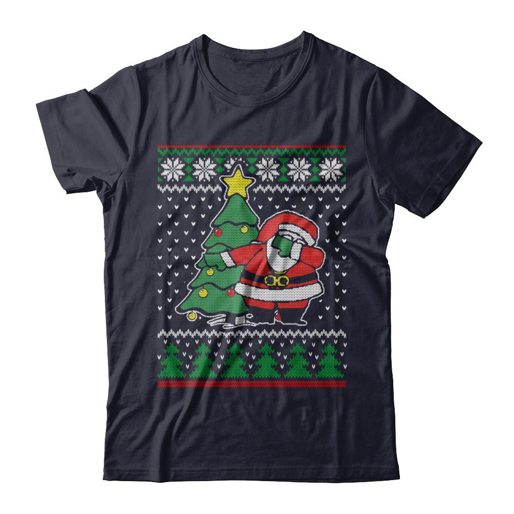 Dabbing Santa Ugly Sweater Christmas-T-Shirt & Sweatshirt-Premium T-Shirt-Midnight Navy