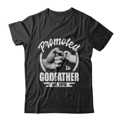 Promoted To Godfather 2018 Fathers Day Gift-T-Shirt & Hoodie-Classic T-Shirt-Black