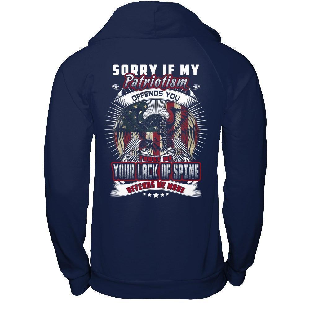 Sorry If My Patriotism Offends You Trust Me-T-Shirt & Hoodie-Pullover Hoodie-Navy