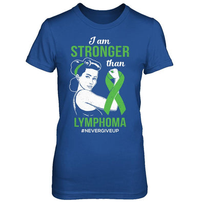 I Am Stronger Than Lymphoma Awareness Support-T-Shirt & Hoodie-Women's T-Shirt-Royal