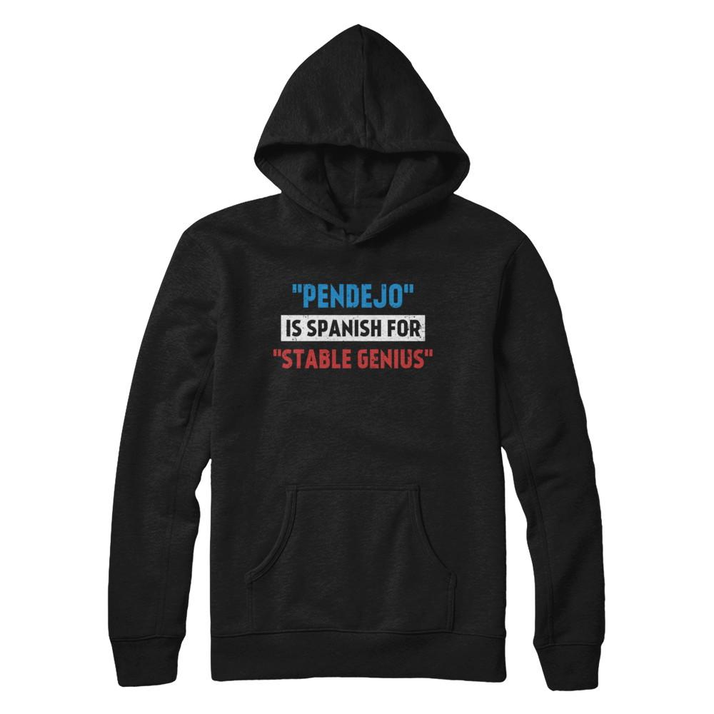 Pendejo Is Spanish For Stable Genius-T-Shirt & Hoodie-Pullover Hoodie-Black